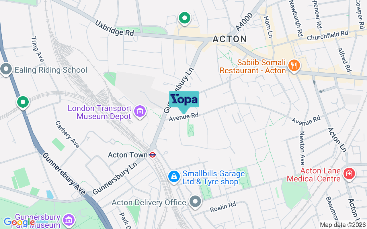 Map showing the location of W3 8QQ