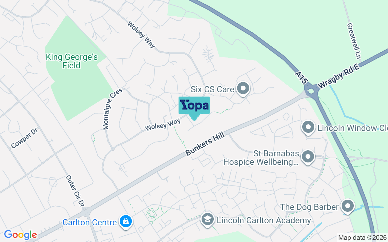 Map showing the location of LN2 4RX