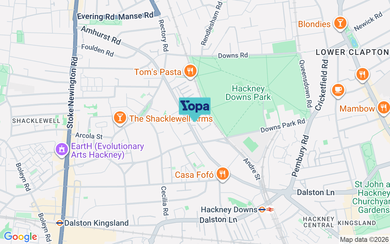 Map showing the location of E8 2AU