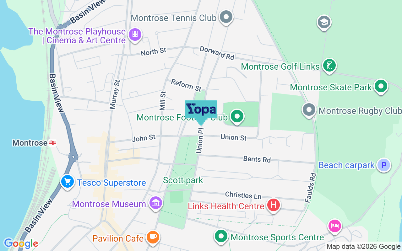 Map showing the location of DD10 8QB