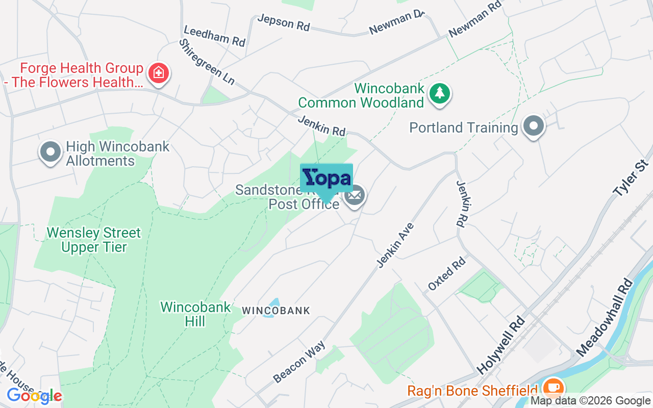 Map showing the location of S9 1BB