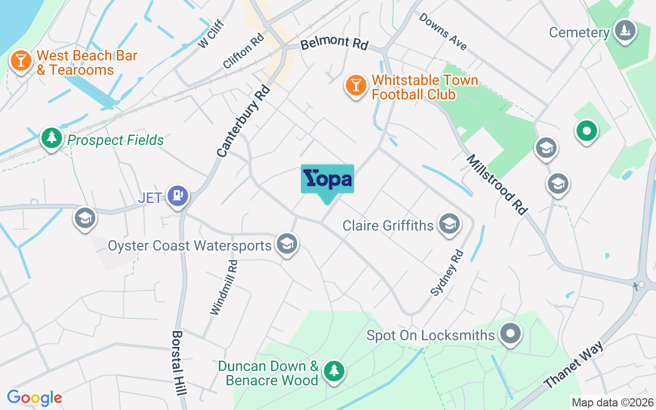 Map showing the location of CT5 4LH