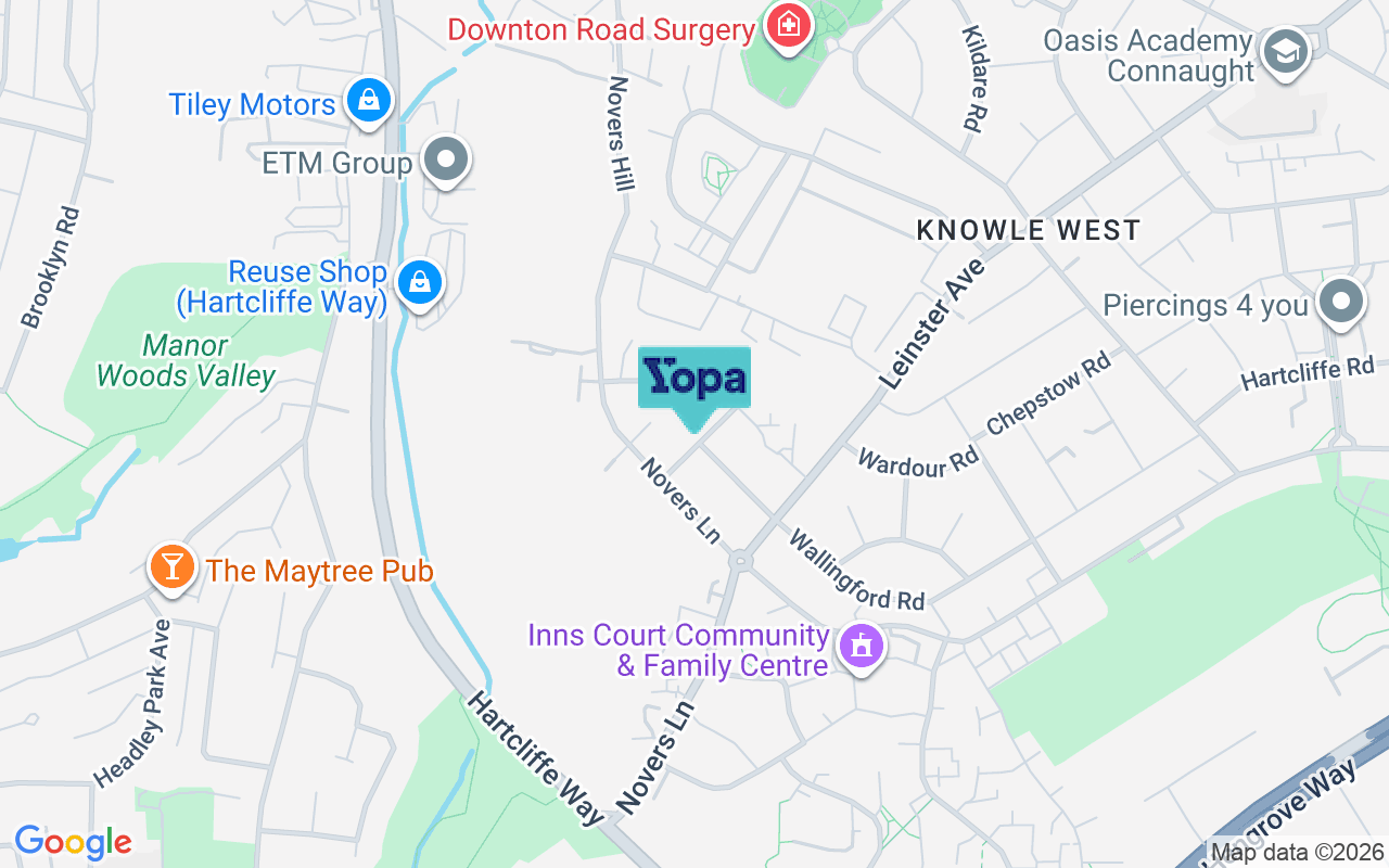 Map showing the location of BS4 1SX