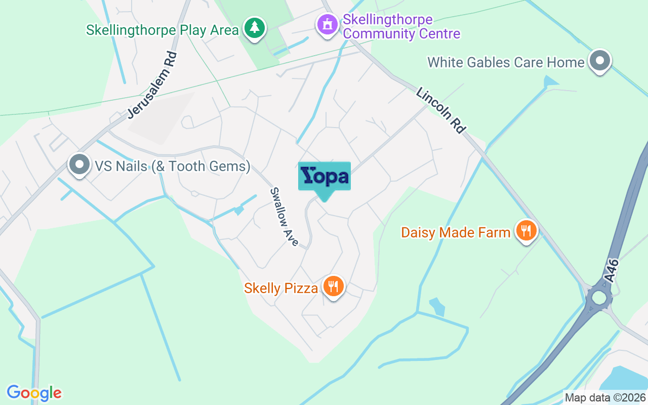Map showing the location of LN6 5TB