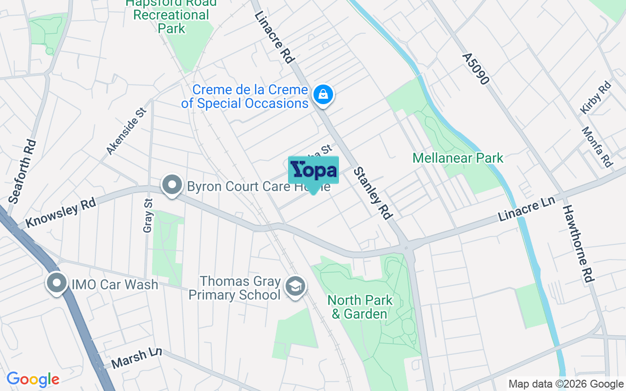 Map showing the location of L20 5EN