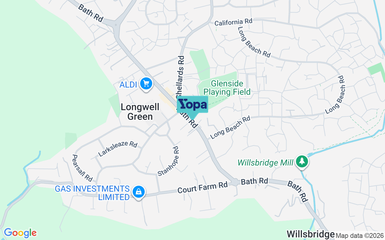 Map showing the location of BS30 9DD