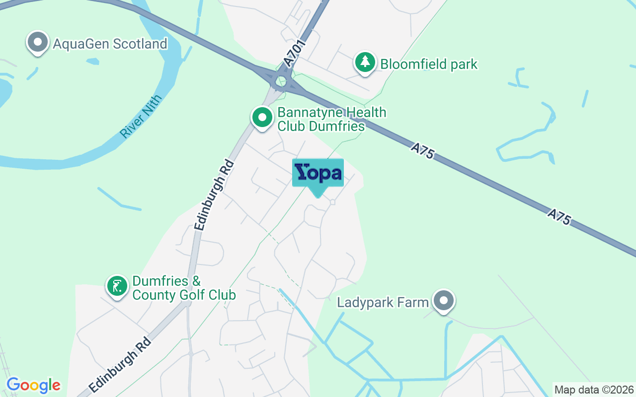 Map showing the location of DG1 3FX