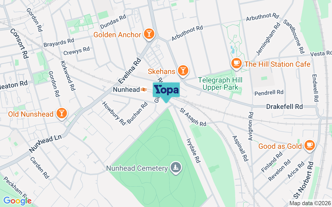 Map showing the location of SE15 3BW