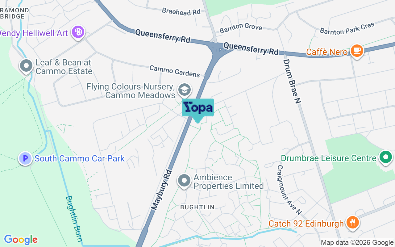 Map showing the location of EH4 8BJ