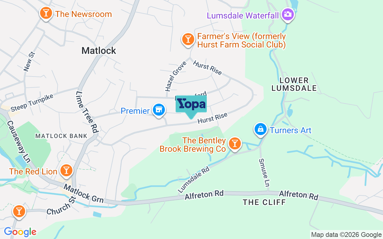 Map showing the location of DE4 3ER