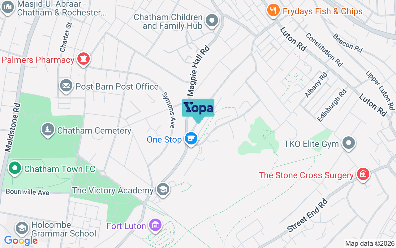 Map showing the location of ME4 5JA