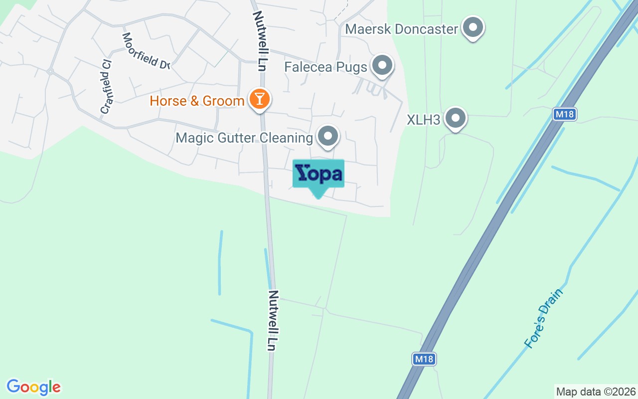 Map showing the location of DN3 3TT