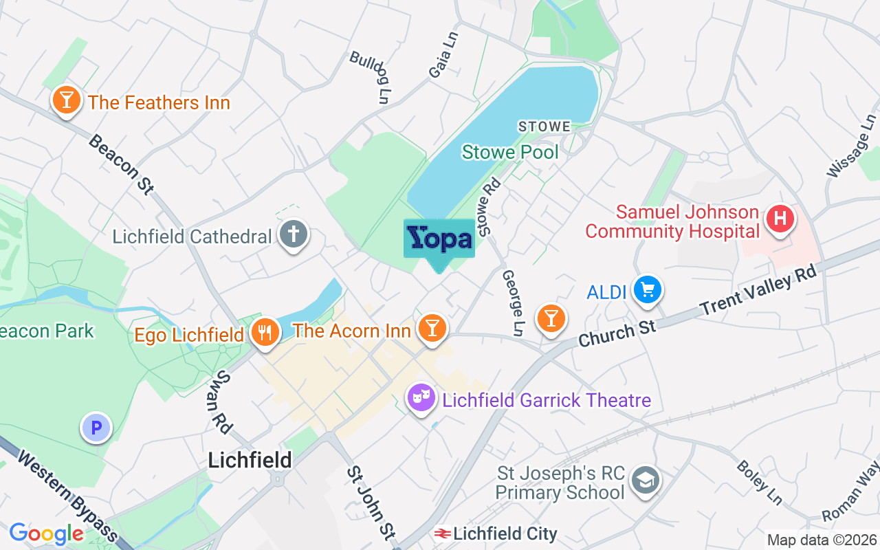 Map showing the location of WS13 6DW