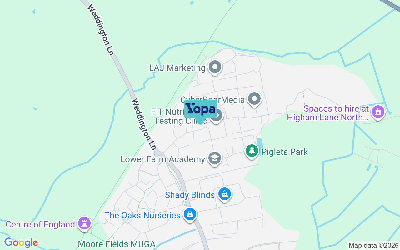 Map showing the location of CV10 0FD