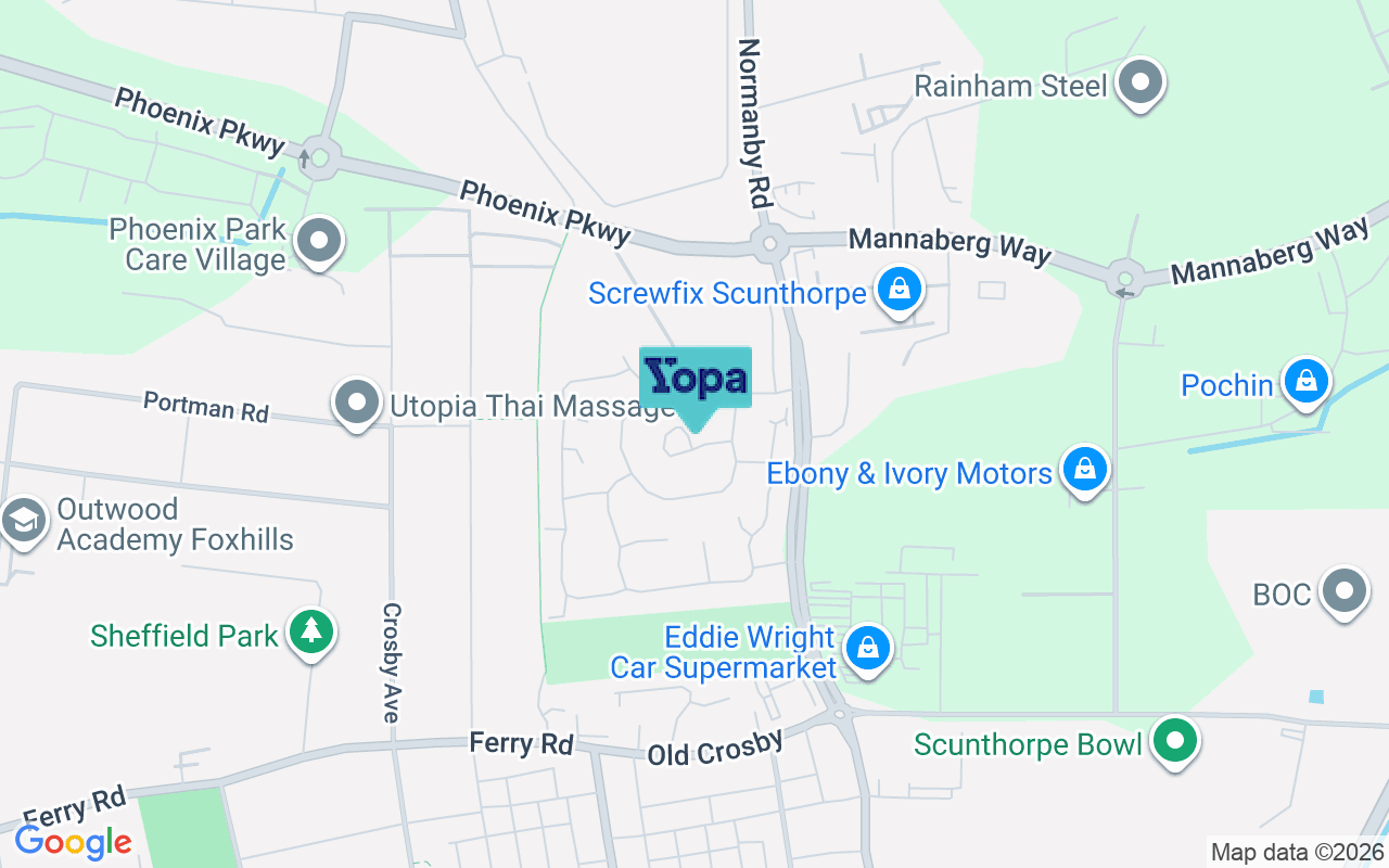 Map showing the location of DN15 8GQ