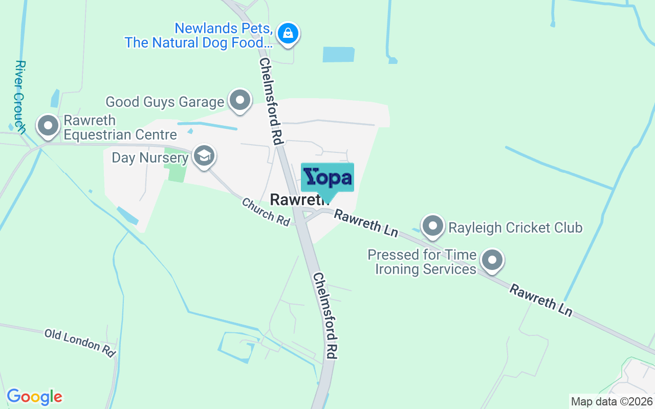 Map showing the location of SS11 8SN