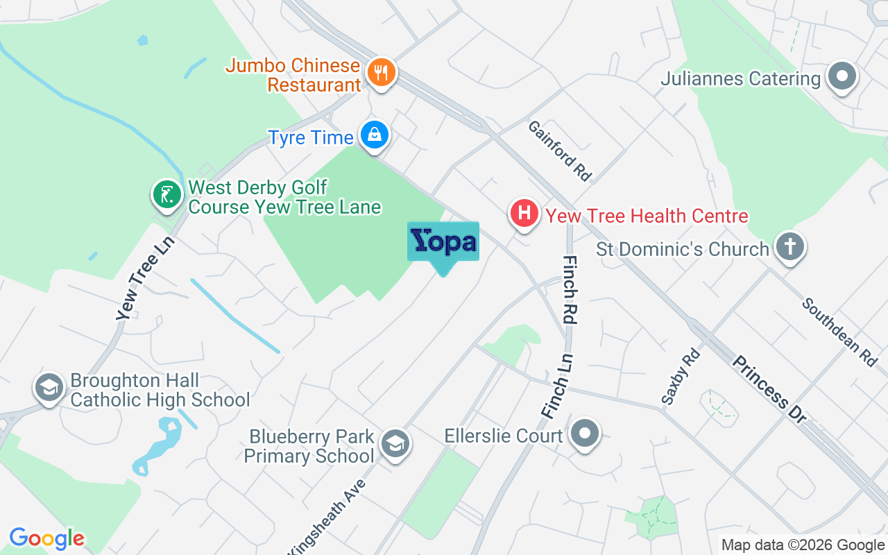 Map showing the location of L14 4BN