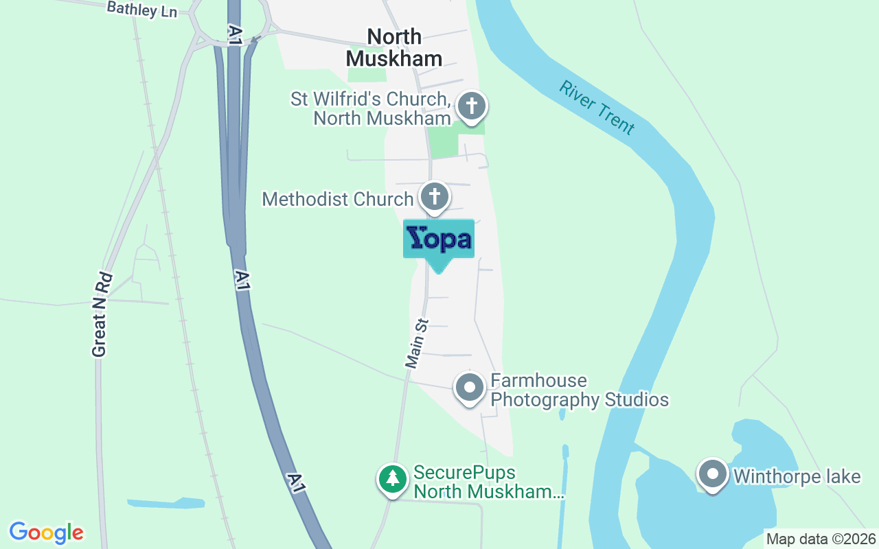 Map showing the location of NG23 6HQ