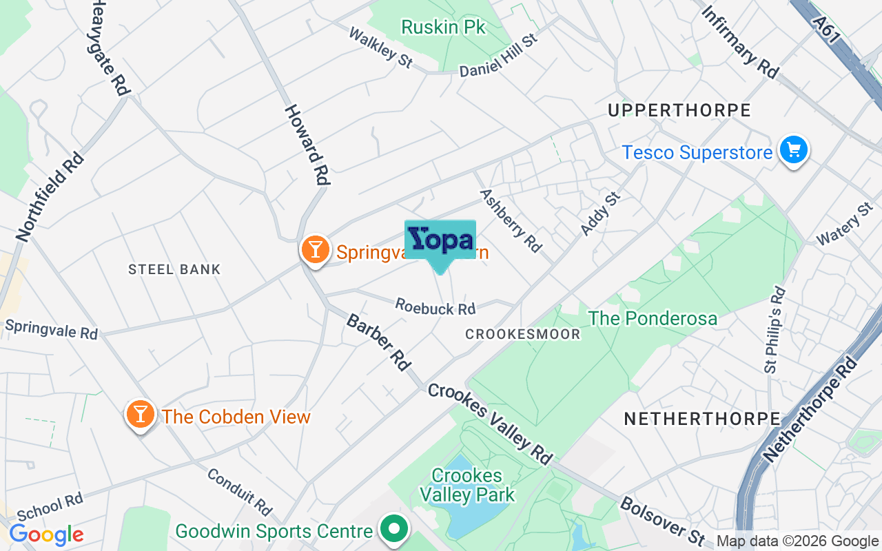 Map showing the location of S6 3GJ
