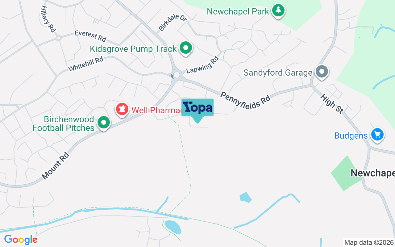 Map showing the location of ST7 4PL