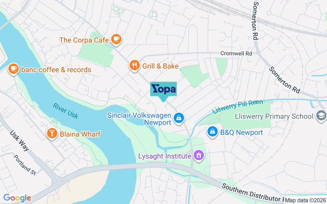Map showing the location of NP19 0GP