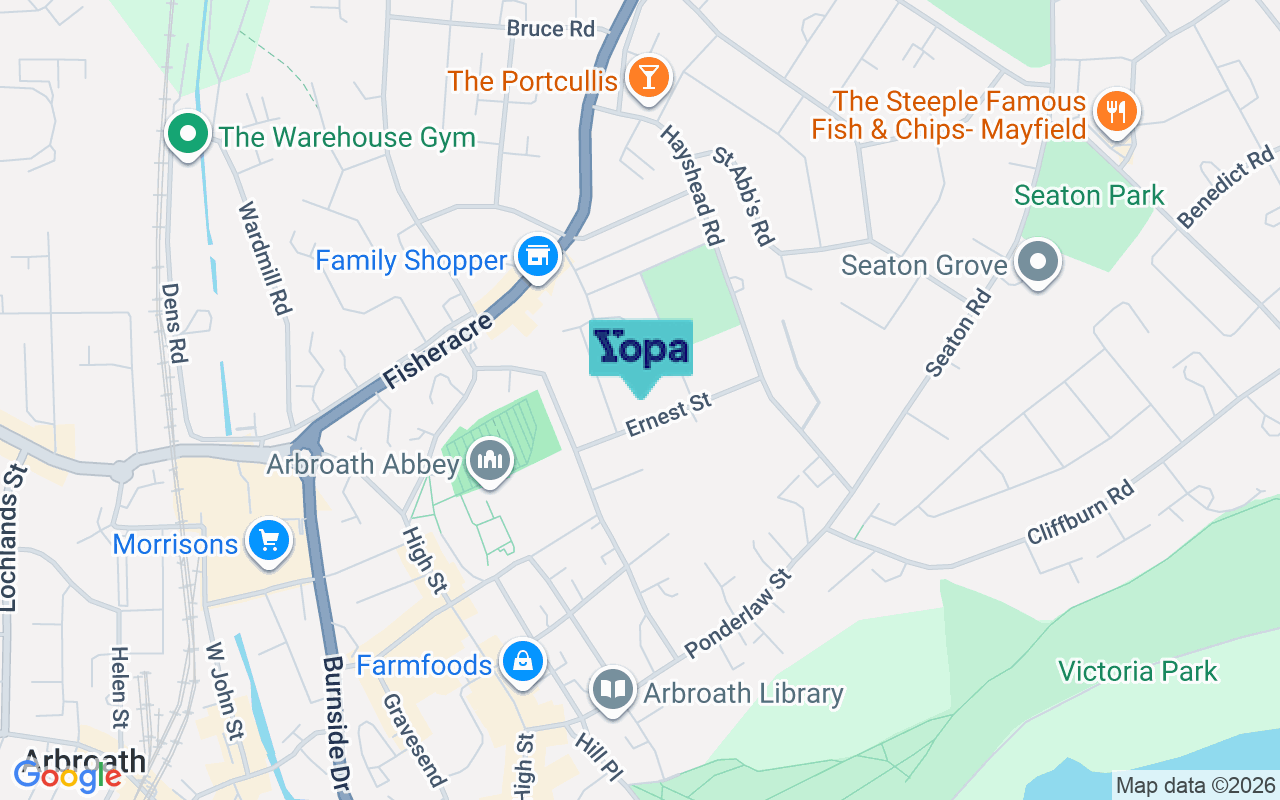 Map showing the location of DD11 1UB