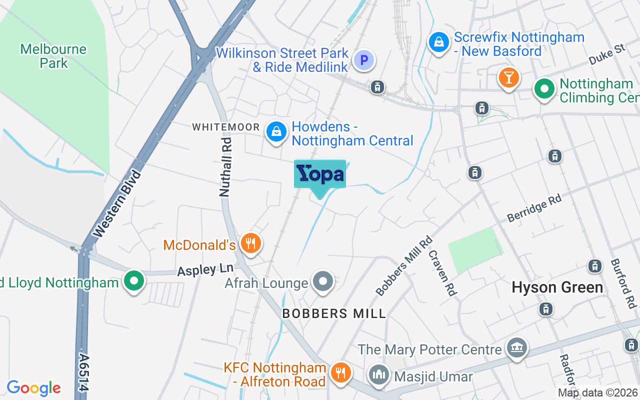 Map showing the location of NG7 5PH