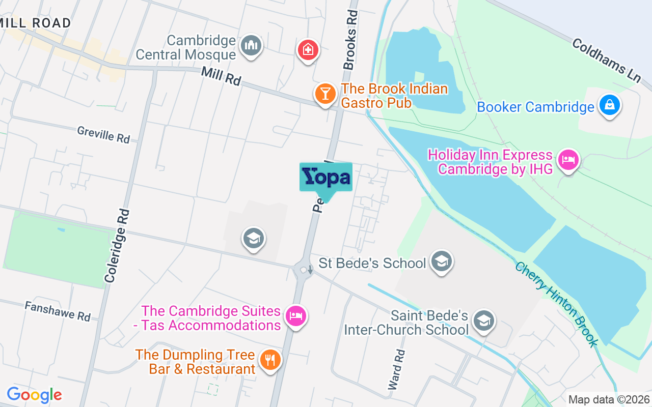 Map showing the location of CB1 3NX