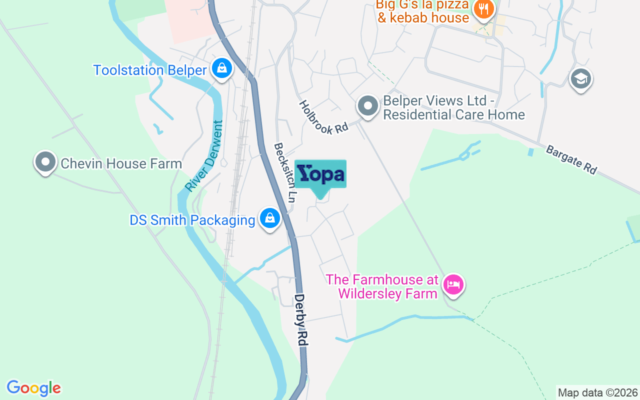 Map showing the location of DE56 1SE