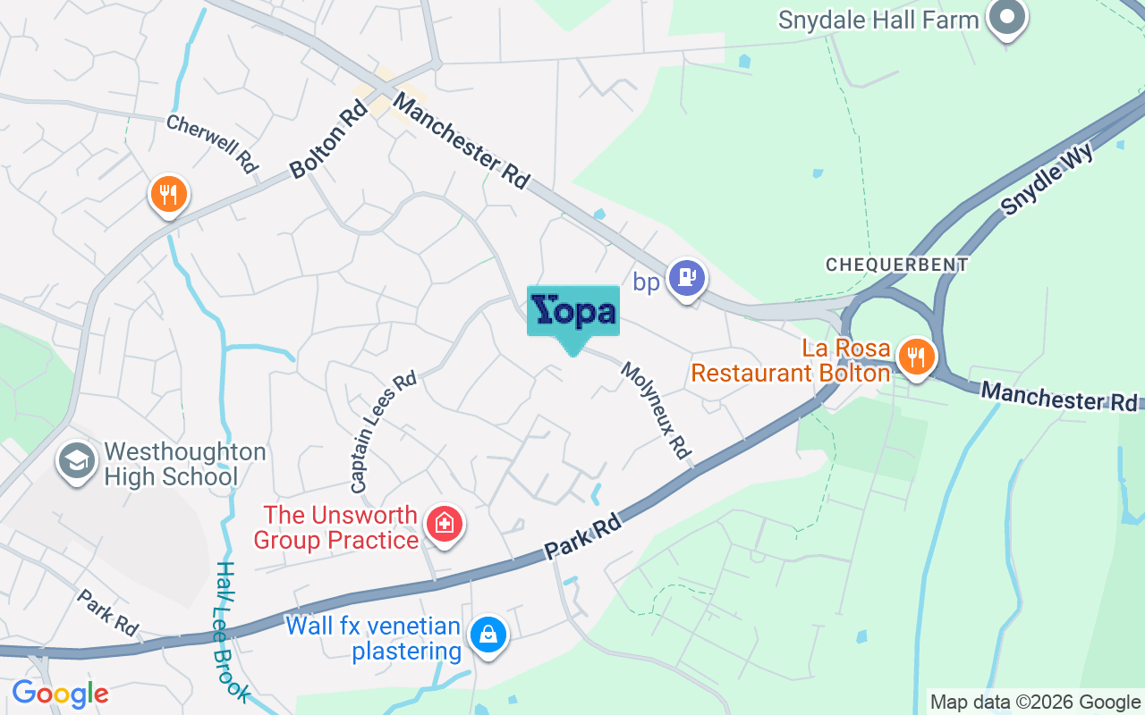 Map showing the location of BL5 3HP