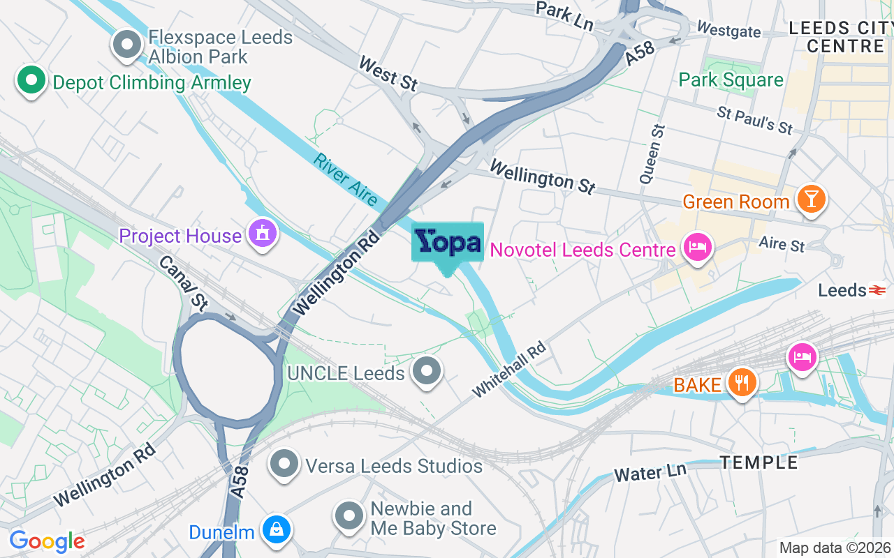 Map showing the location of LS12 1DP