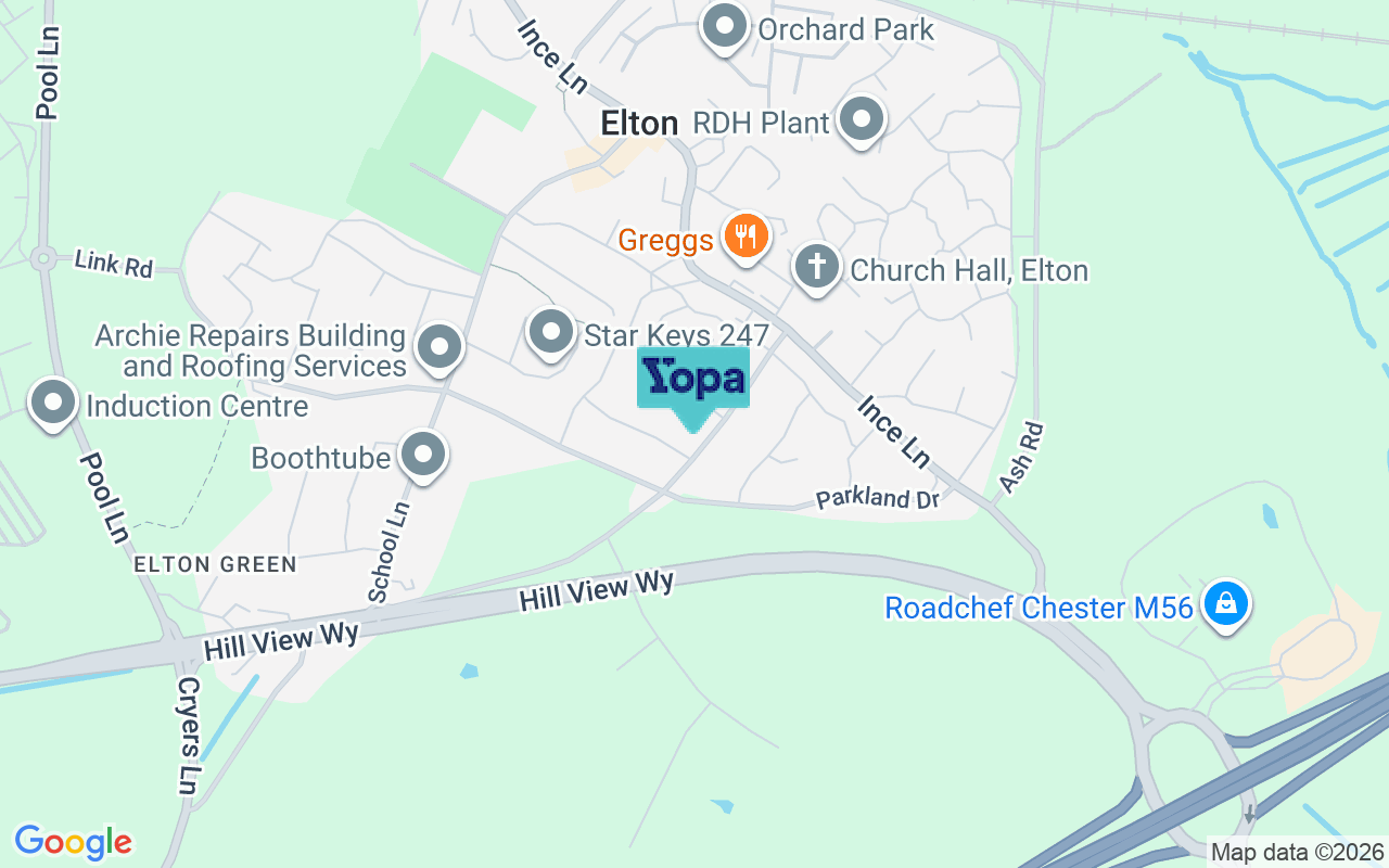 Map showing the location of CH2 4NY