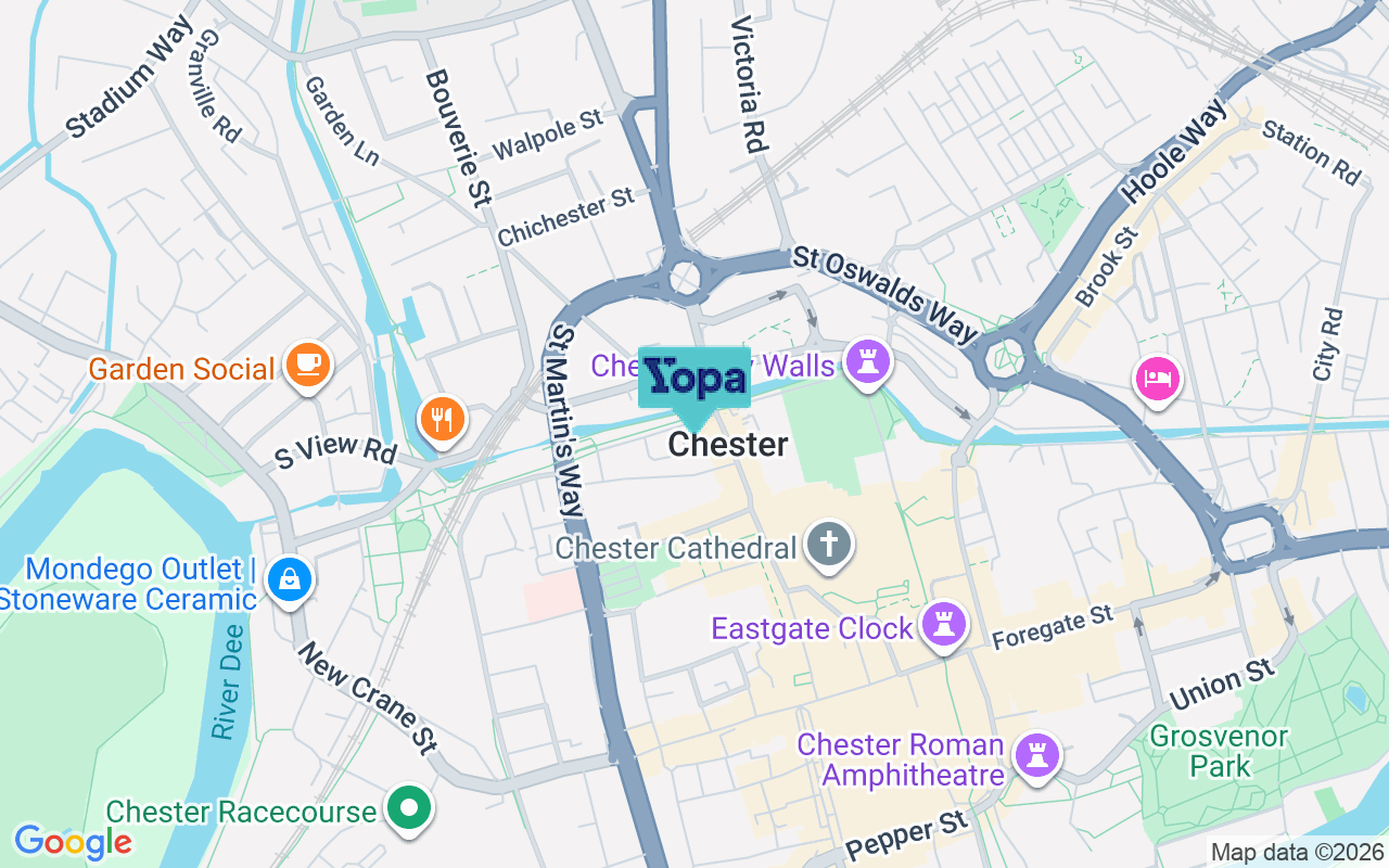 Map showing the location of CH1 2DU