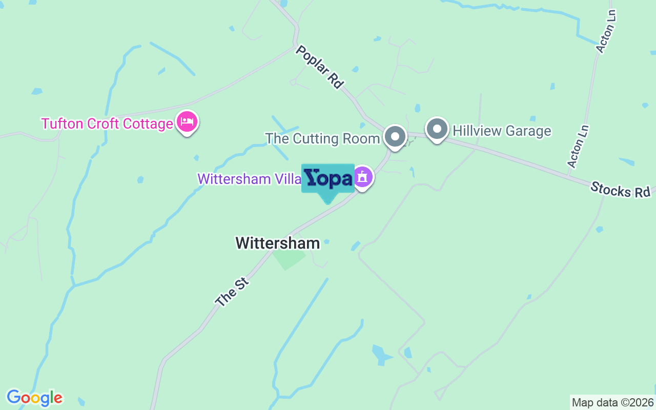 Map showing the location of TN30 7ED