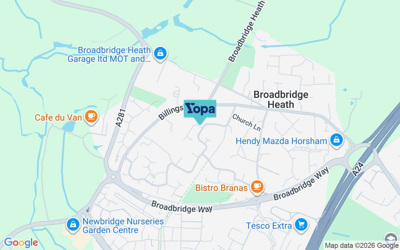 Map showing the location of RH12 3LQ