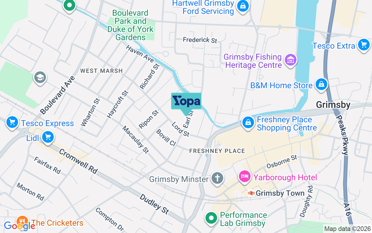 Map showing the location of DN31 2PW