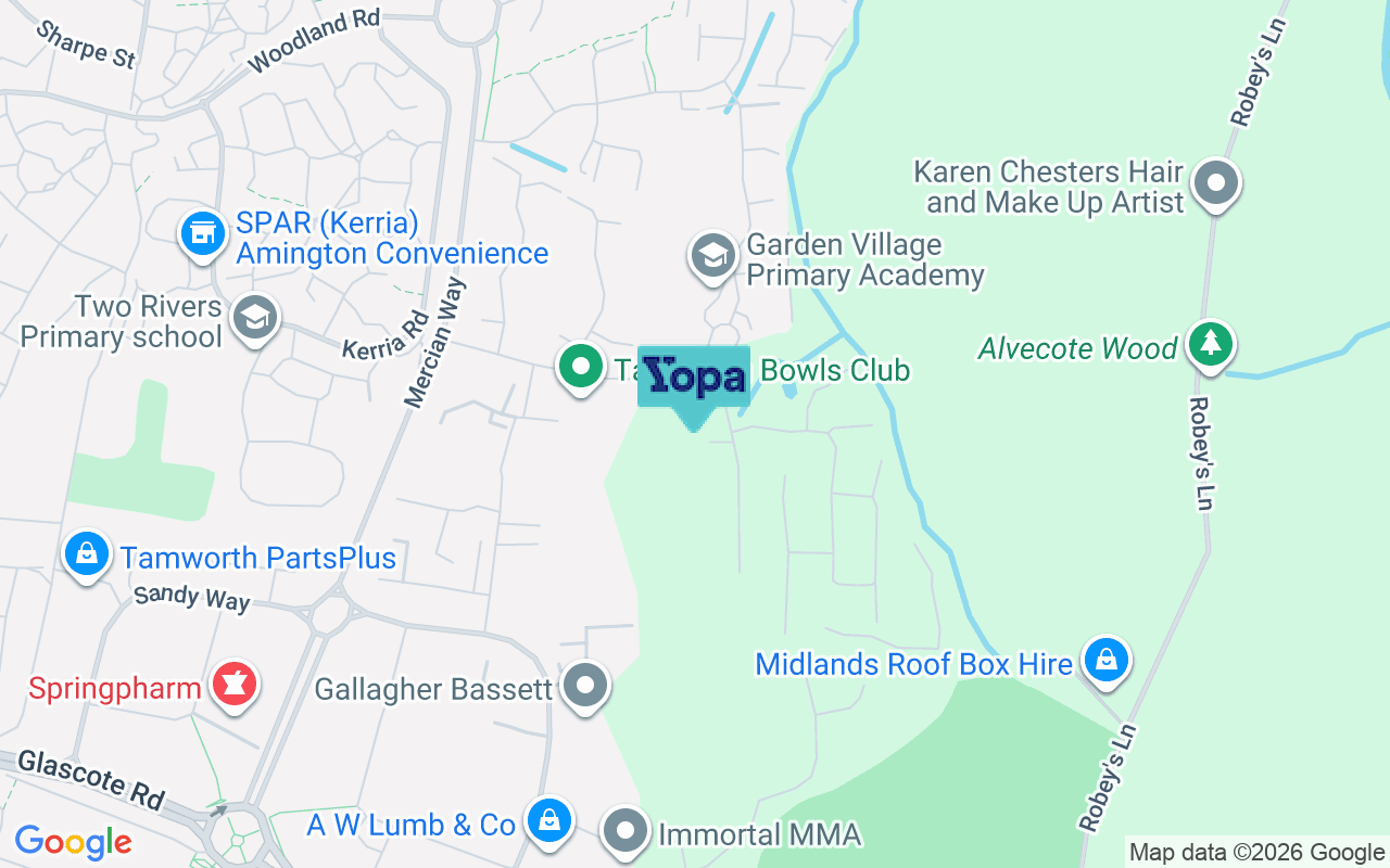 Map showing the location of B77 4QE