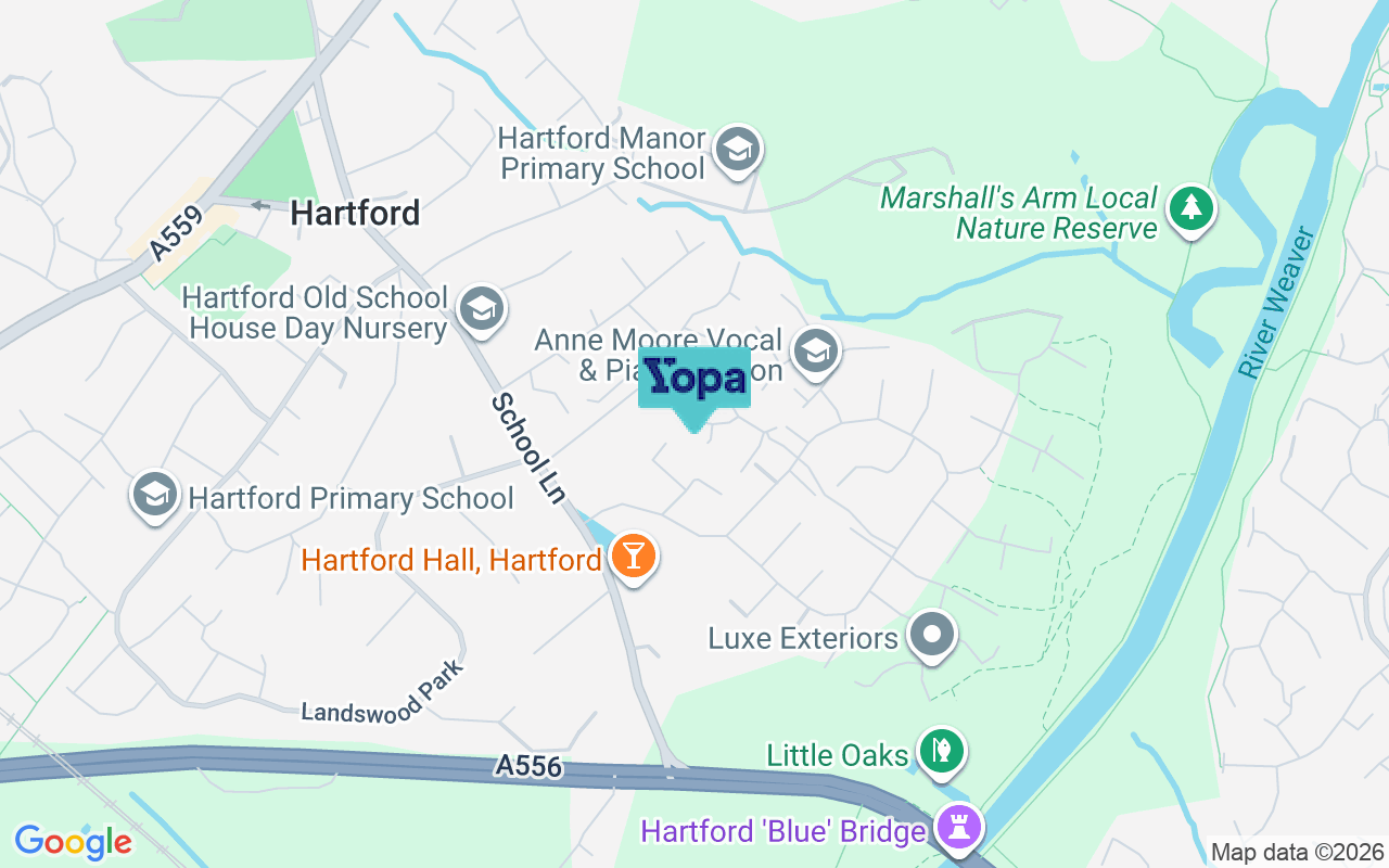 Map showing the location of CW8 1GZ