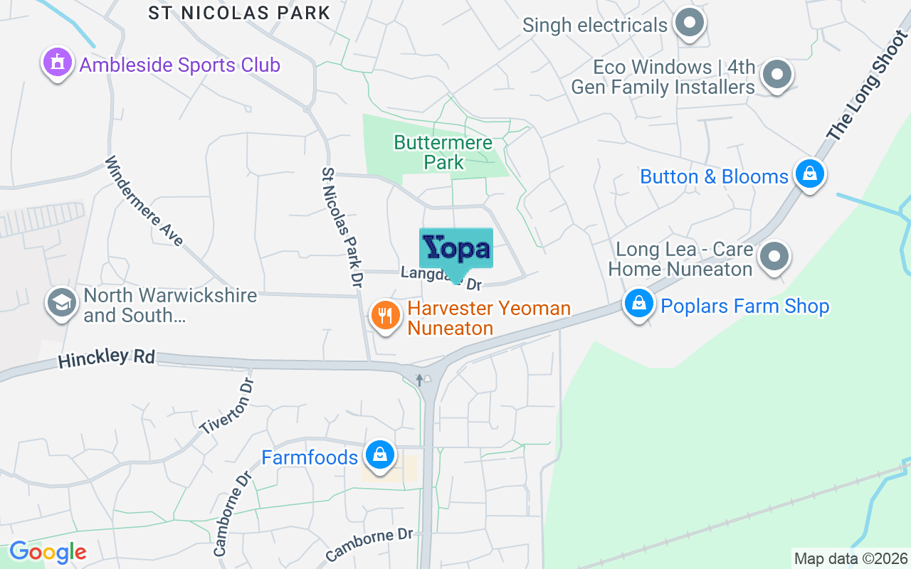 Map showing the location of CV11 6EY