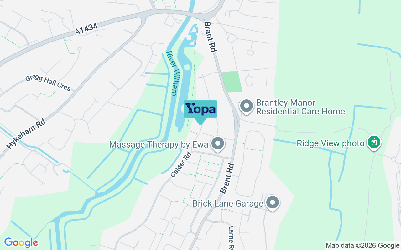 Map showing the location of LN5 8TJ