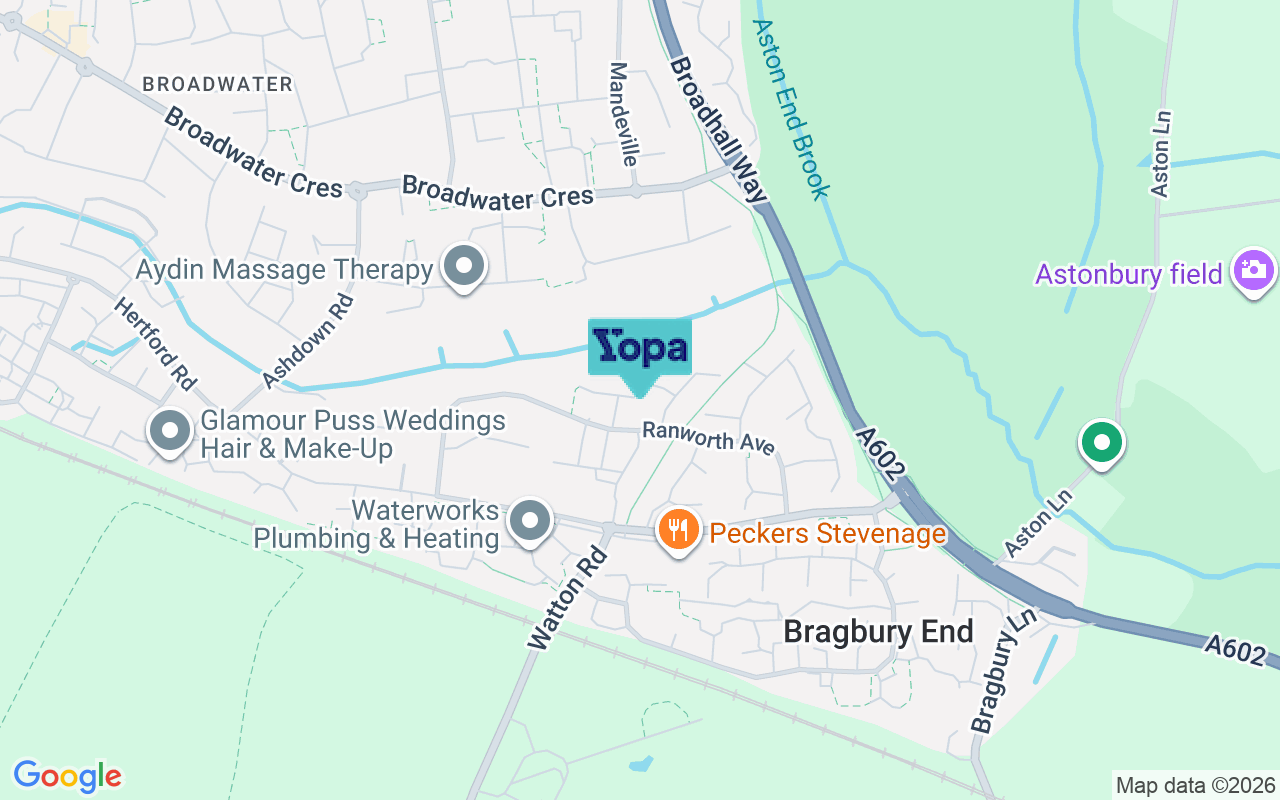 Map showing the location of SG2 8SW