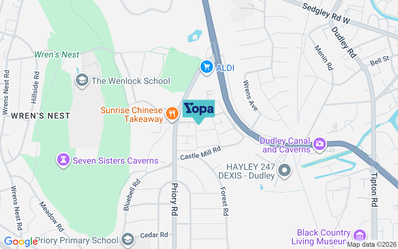 Map showing the location of DY1 4FJ