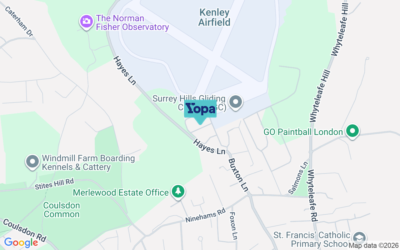 Map showing the location of CR8 5GP