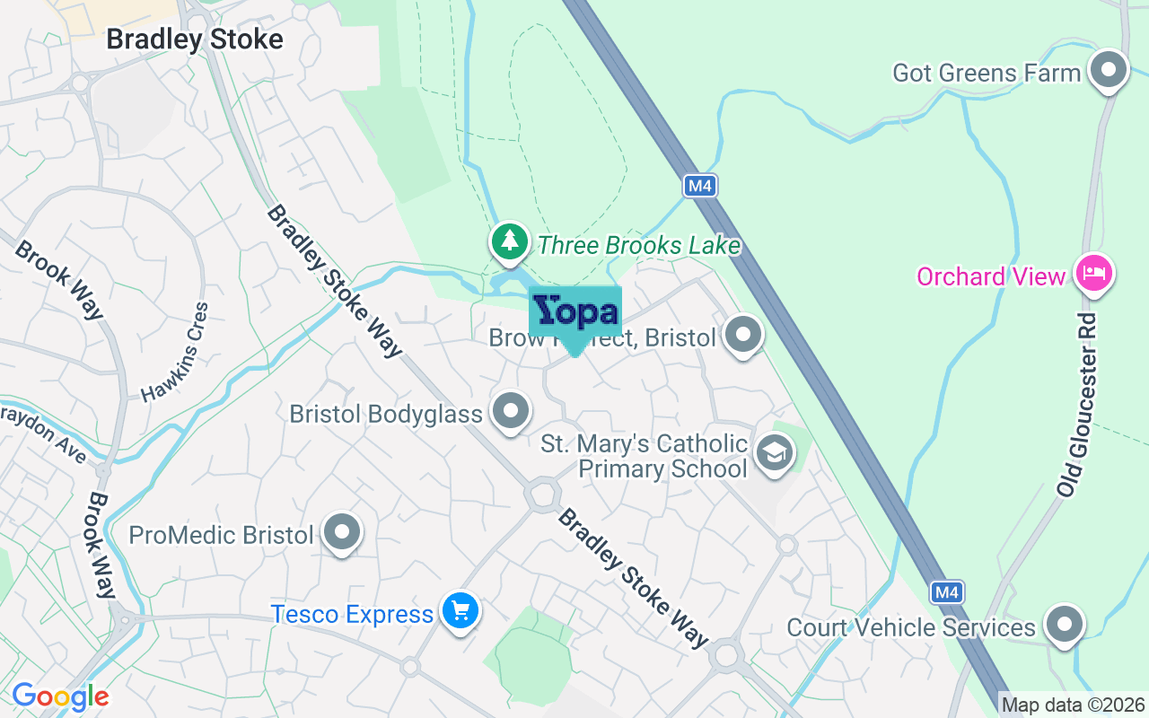 Map showing the location of BS32 0DP