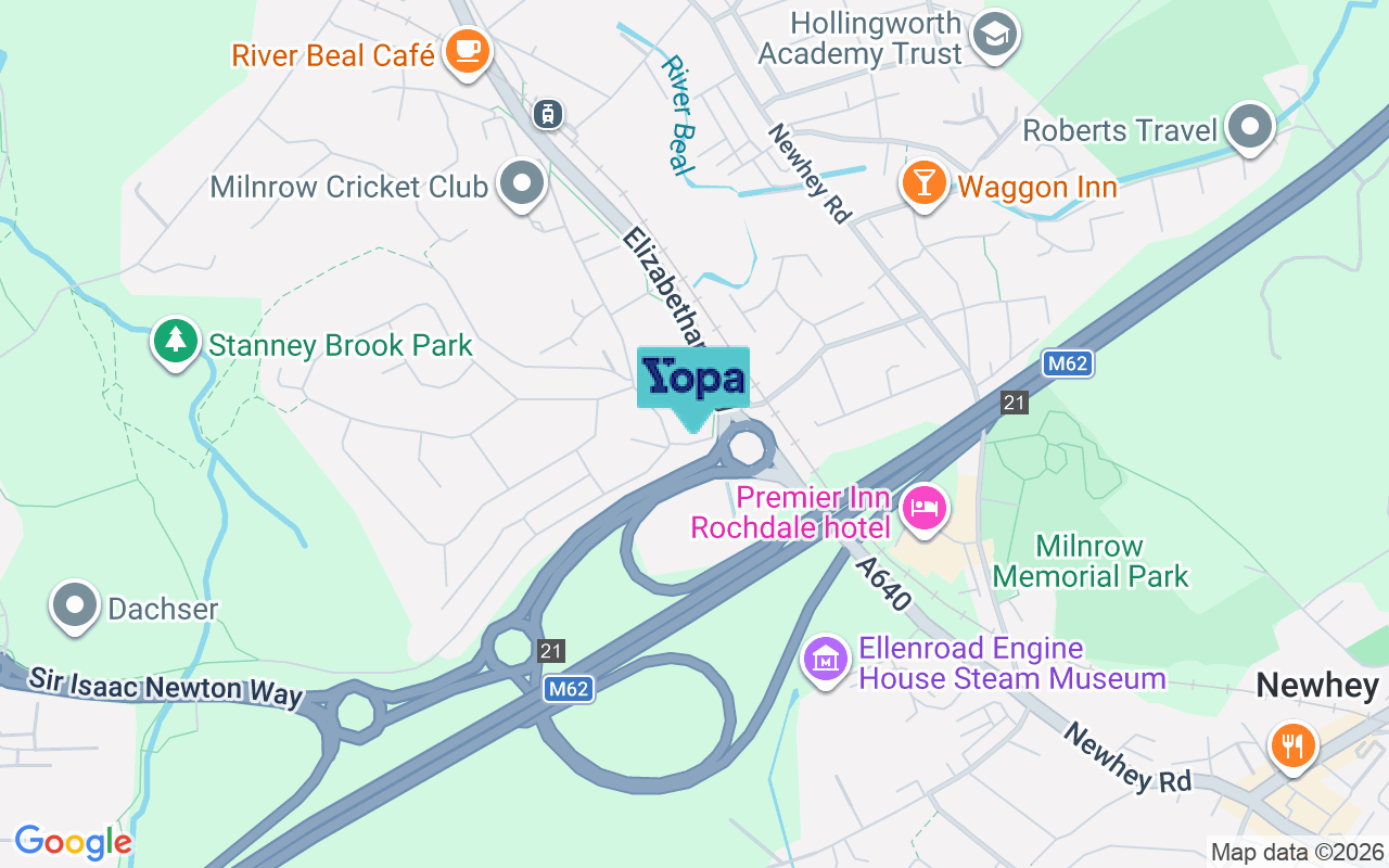 Map showing the location of OL16 4EH