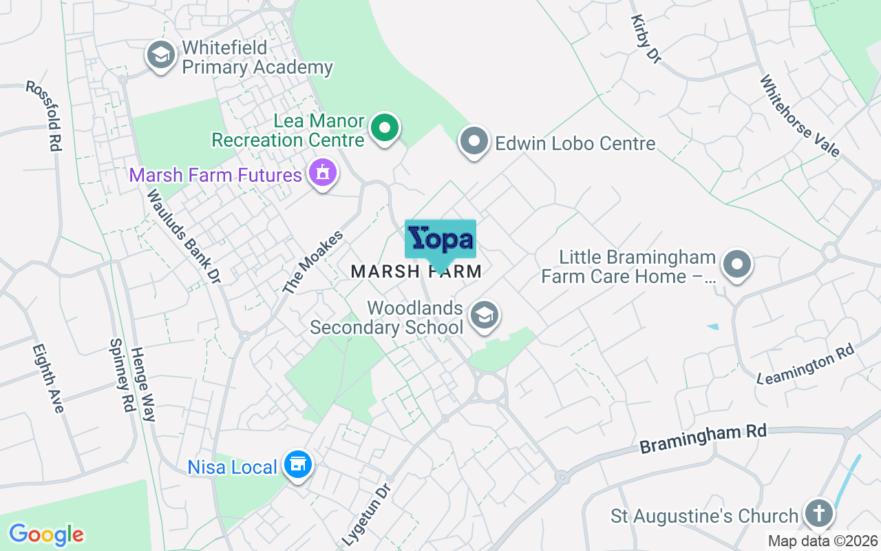 Map showing the location of LU3 3QL
