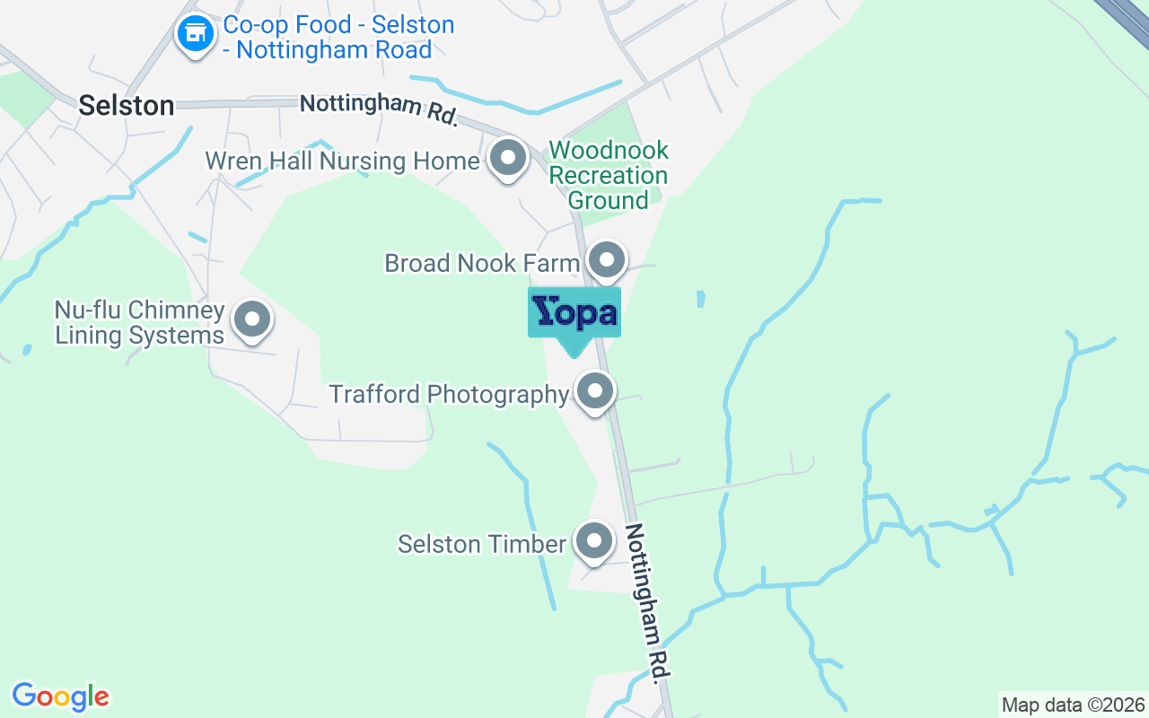 Map showing the location of NG16 6AD