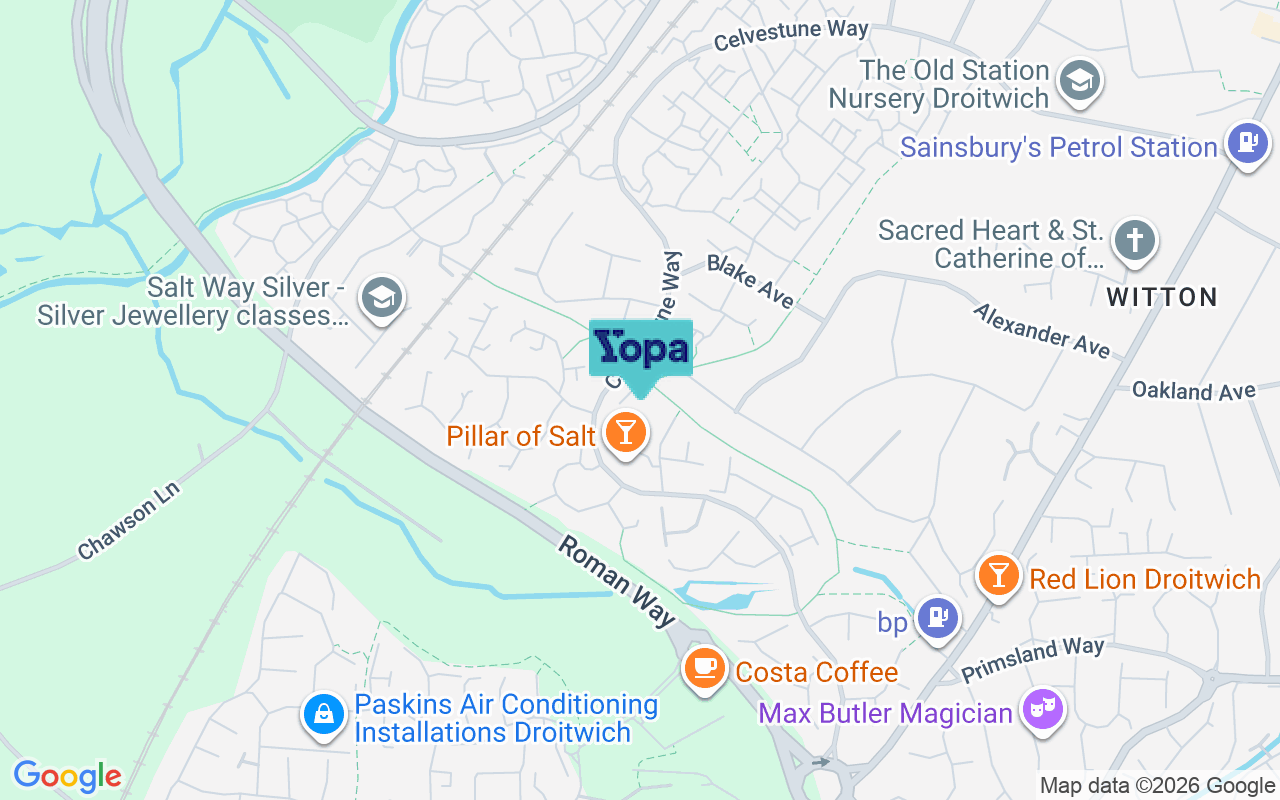 Map showing the location of WR9 8TN
