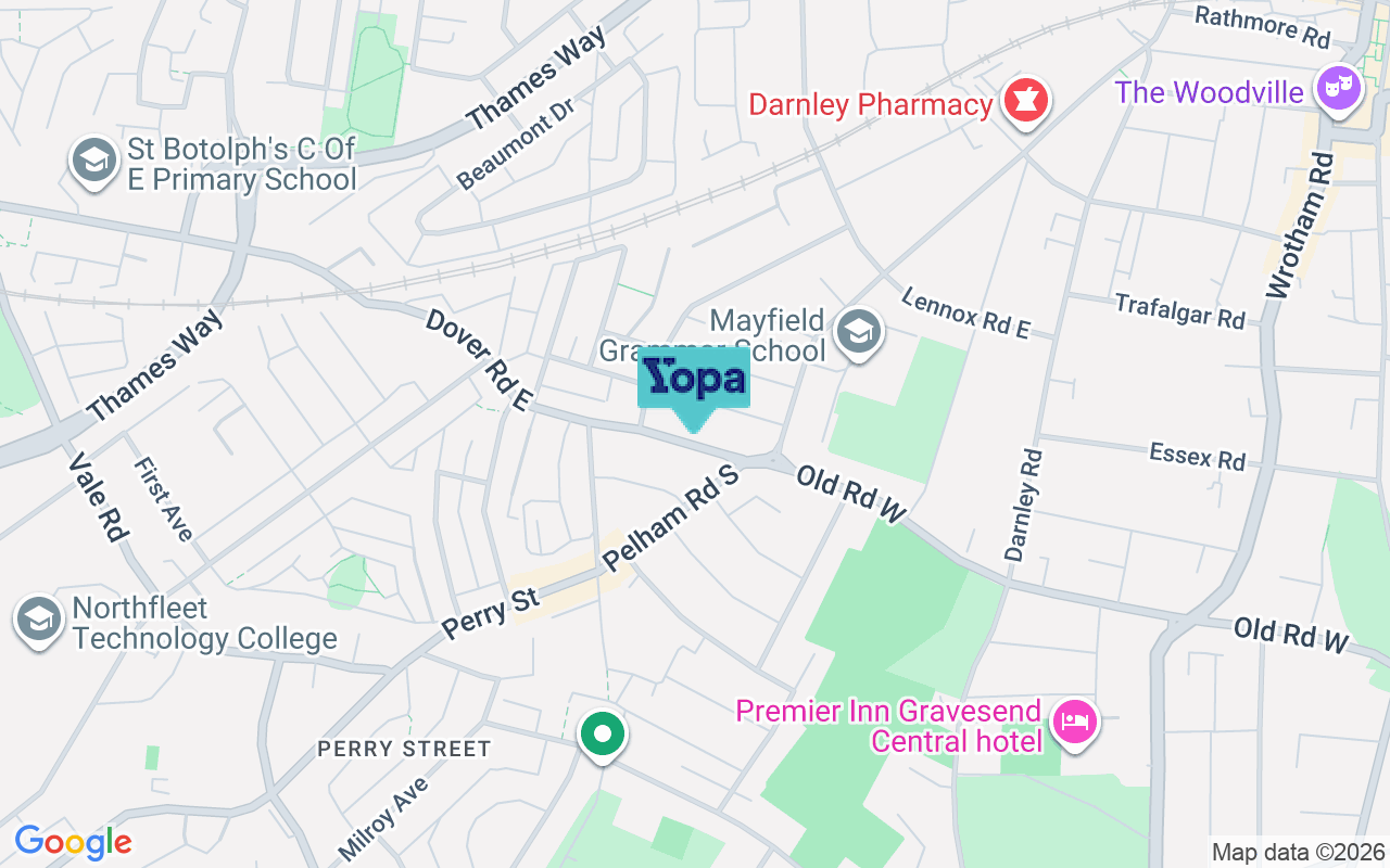 Map showing the location of DA11 0LY