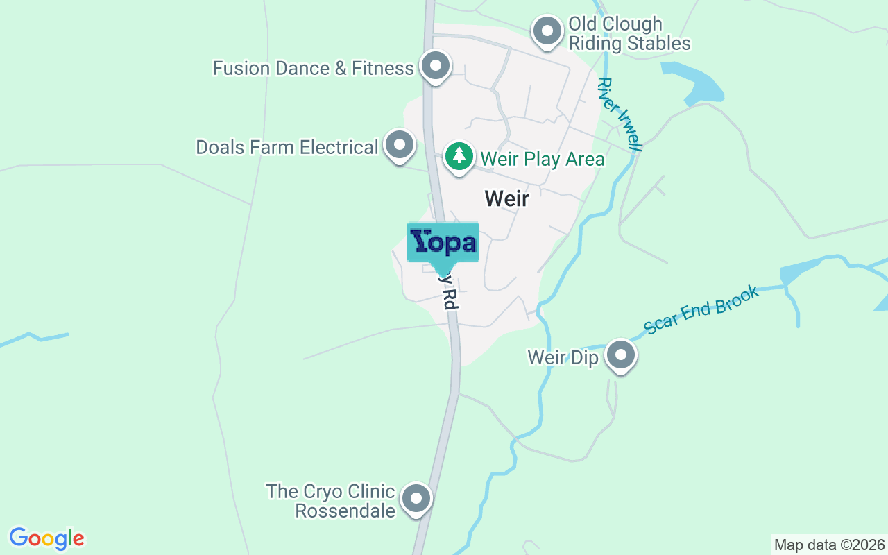 Map showing the location of OL13 8QE